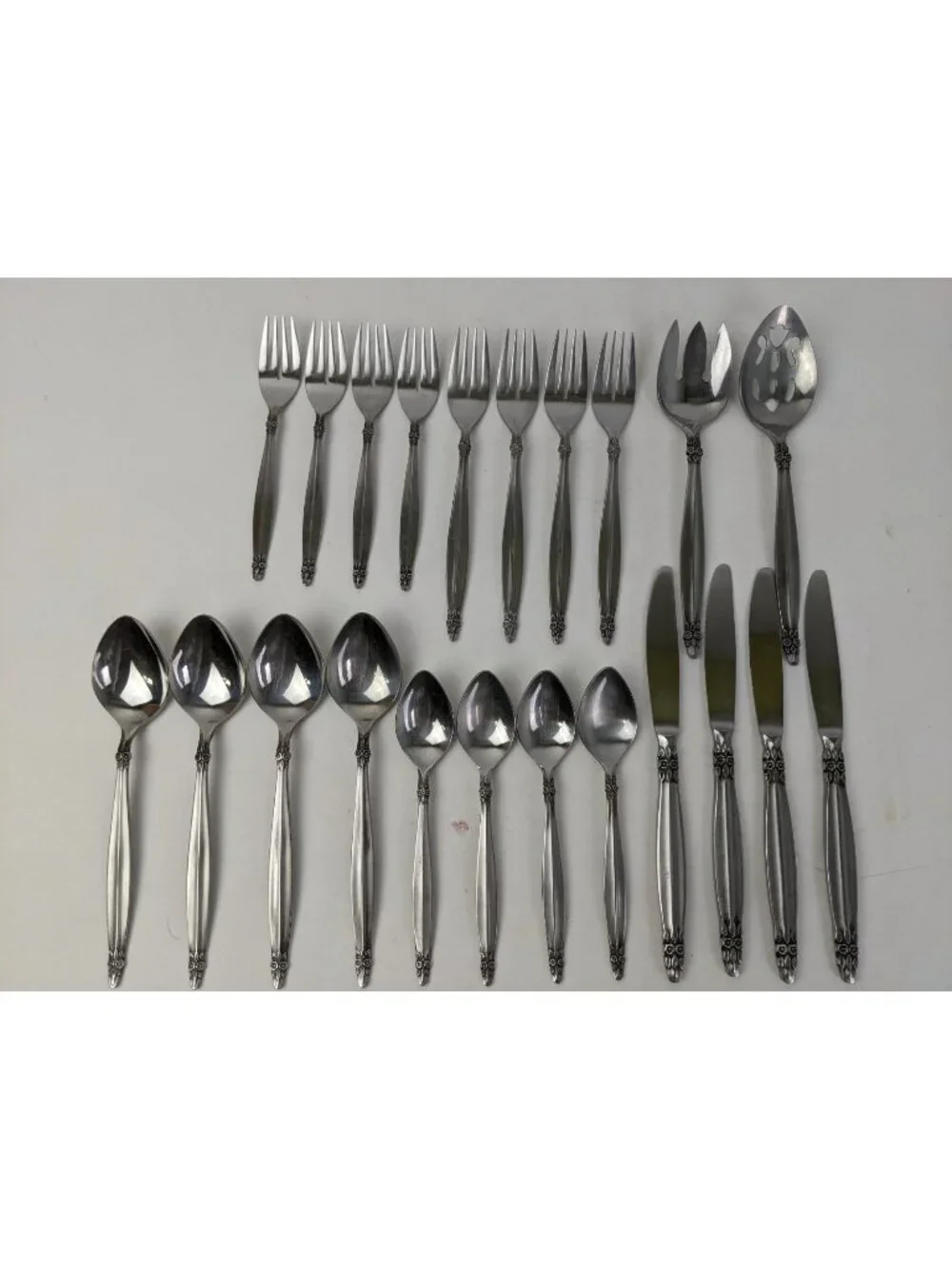 Vintage Royal Kent National Stainless Flatware Service For 4 Japan Serving
